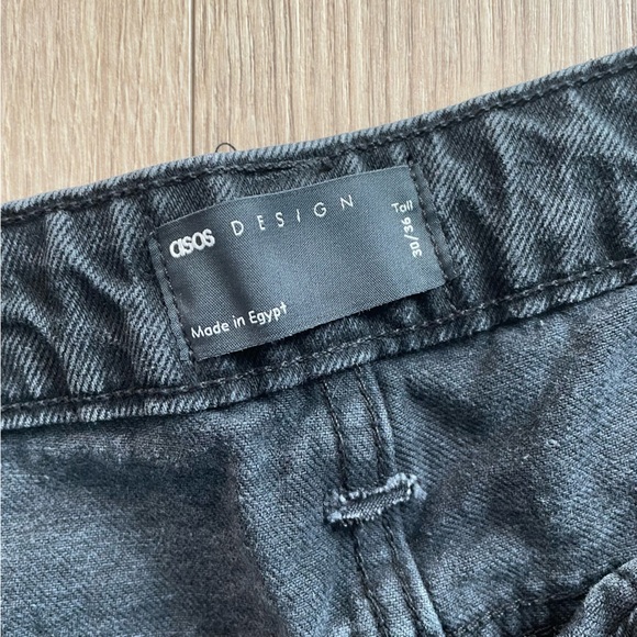 Women’s TALL / LONG Baggy Black Cargo Denim Pants - Picture 4 of 6